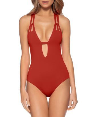 BECCA&reg; by Rebecca Virtue Color Code Plunge One Piece Swimsuit Women - Bloomingdale's | Bloomingdale's (US)