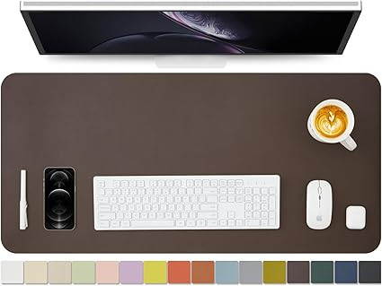 Leather Desk Mat - Non-Slip PU Desk Pad for Office and Home - Desk Organization and Accessories -... | Amazon (US)