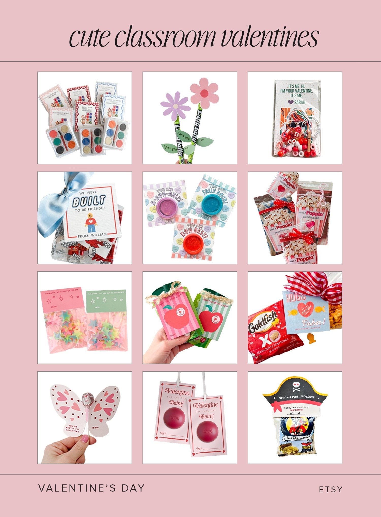 some adorable classroom valentines from @etsy, a lot of these are printables! #ad #Etsy #EtsyCreatorCo  