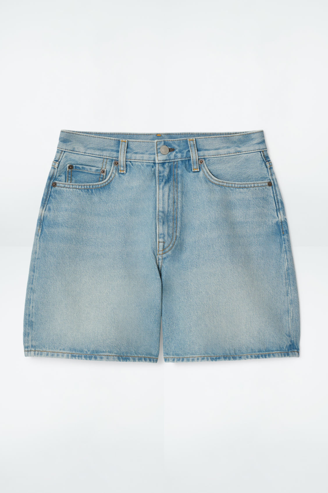HIGH-RISE DENIM SHORTS - WASHED BLUE - Trousers - COS | COS (US)