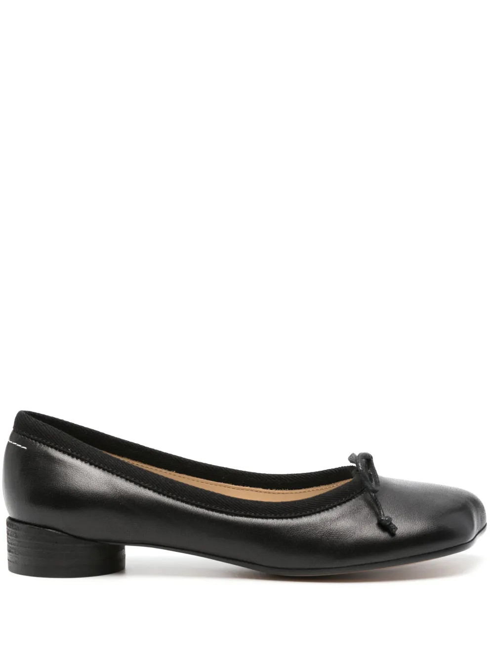 MM6 Maison Margiela Anatomic Leather Ballerina Shoes | Black | FARFETCH CA | Farfetch Global