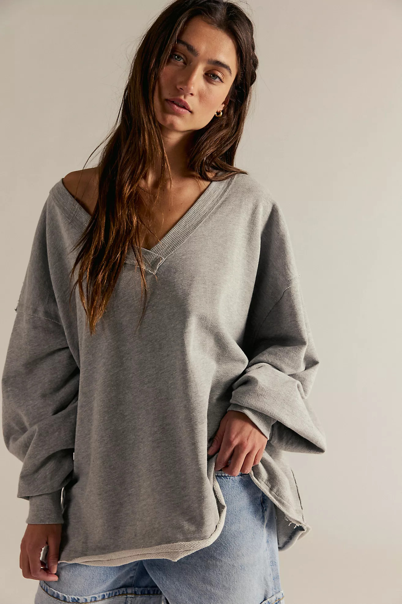 We The Free Venice V-Neck Sweatshirt | Free People (Global - UK&FR Excluded)