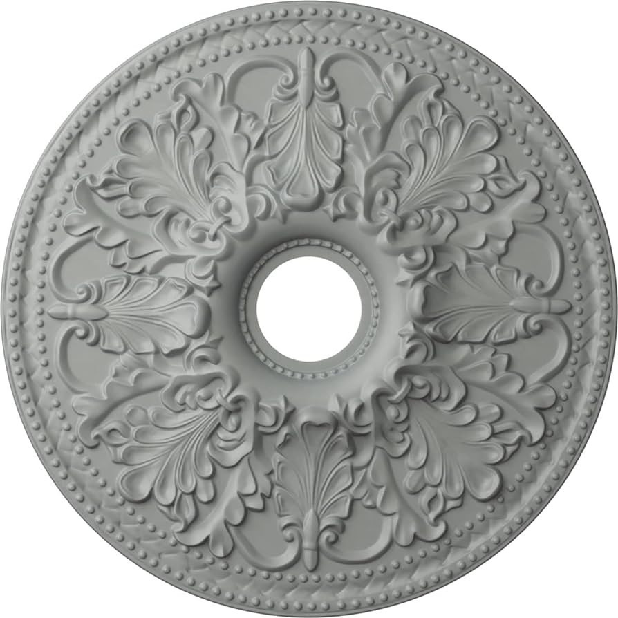 Ekena Millwork CM23AS Ashley Ceiling Medallion, 23 7/8"OD x 4"ID x 2 1/8"P, Factory Primed | Amazon (US)