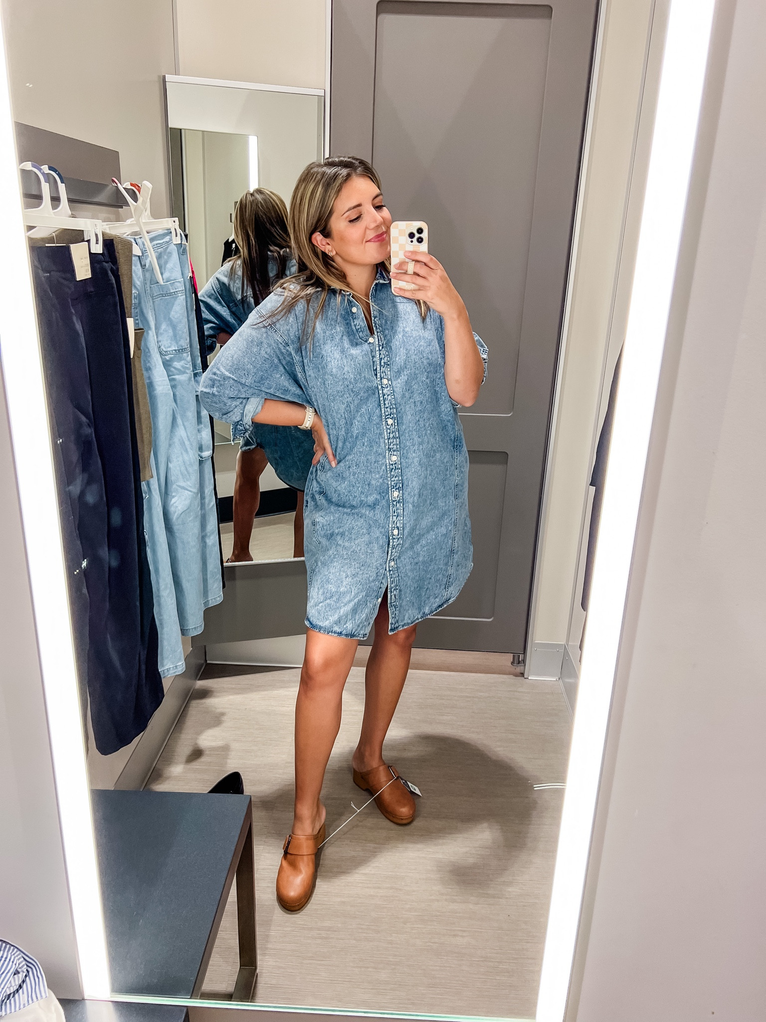 white christmas dresses Back to Work Denim Dress (Indigo) Medium main image 0