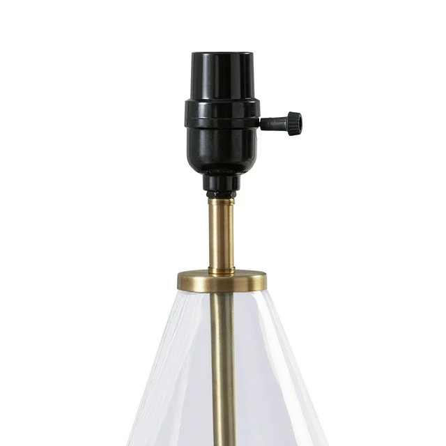 Better Homes & Gardens Glass with Brass Base Table Lamp, 18" H | Walmart (US)