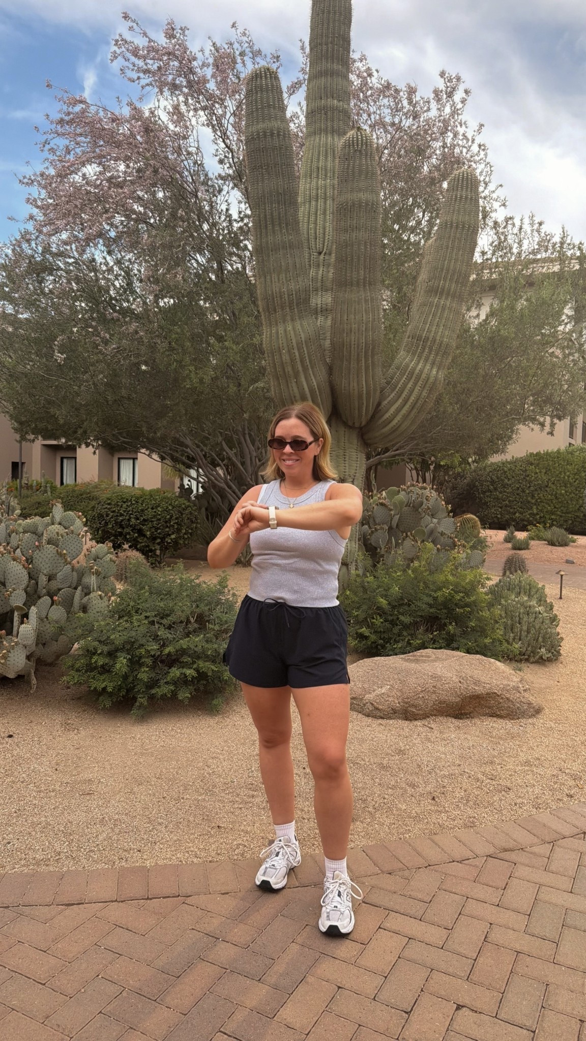 Active Vacation Outfit of the Day 💙👟 Shorts are lululemon but this color is sold out so I linked another pair I LOVE and are in stock. Size 10 | M\L | 5’4” 

#LTKTravel #LTKfitnessgoals #LTKActive