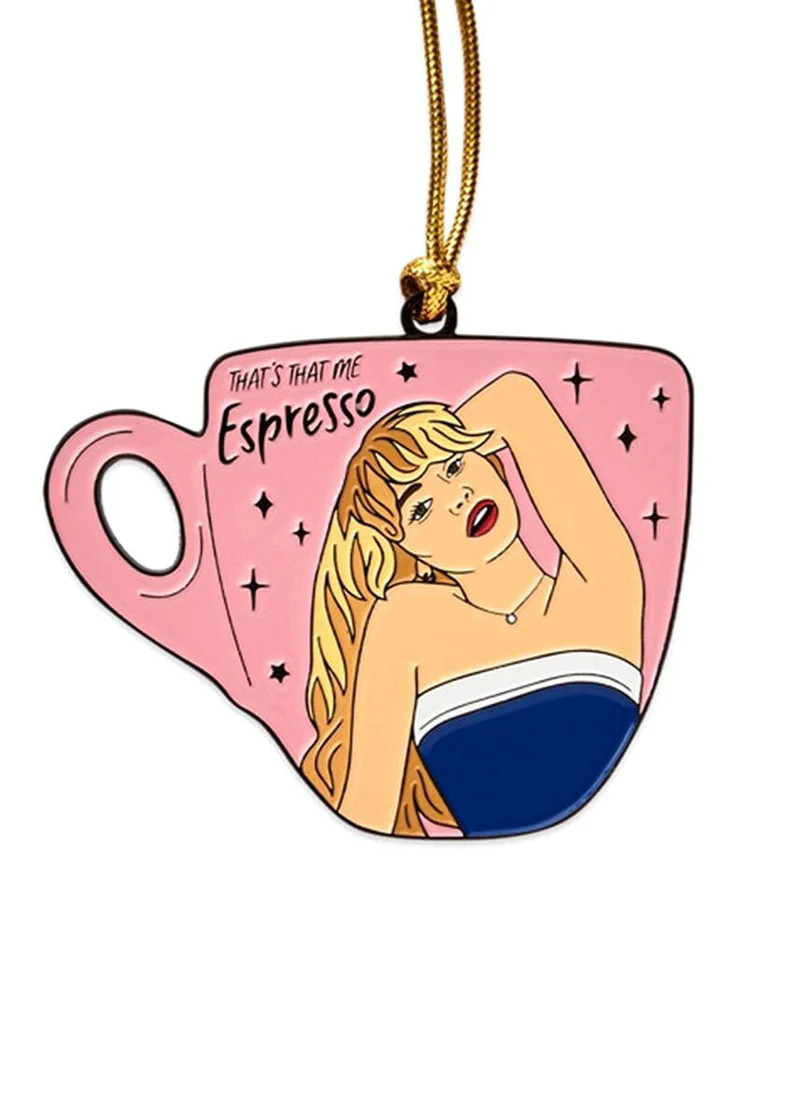 Sabrina Espresso Enamel Ornament | Alice & Wonder