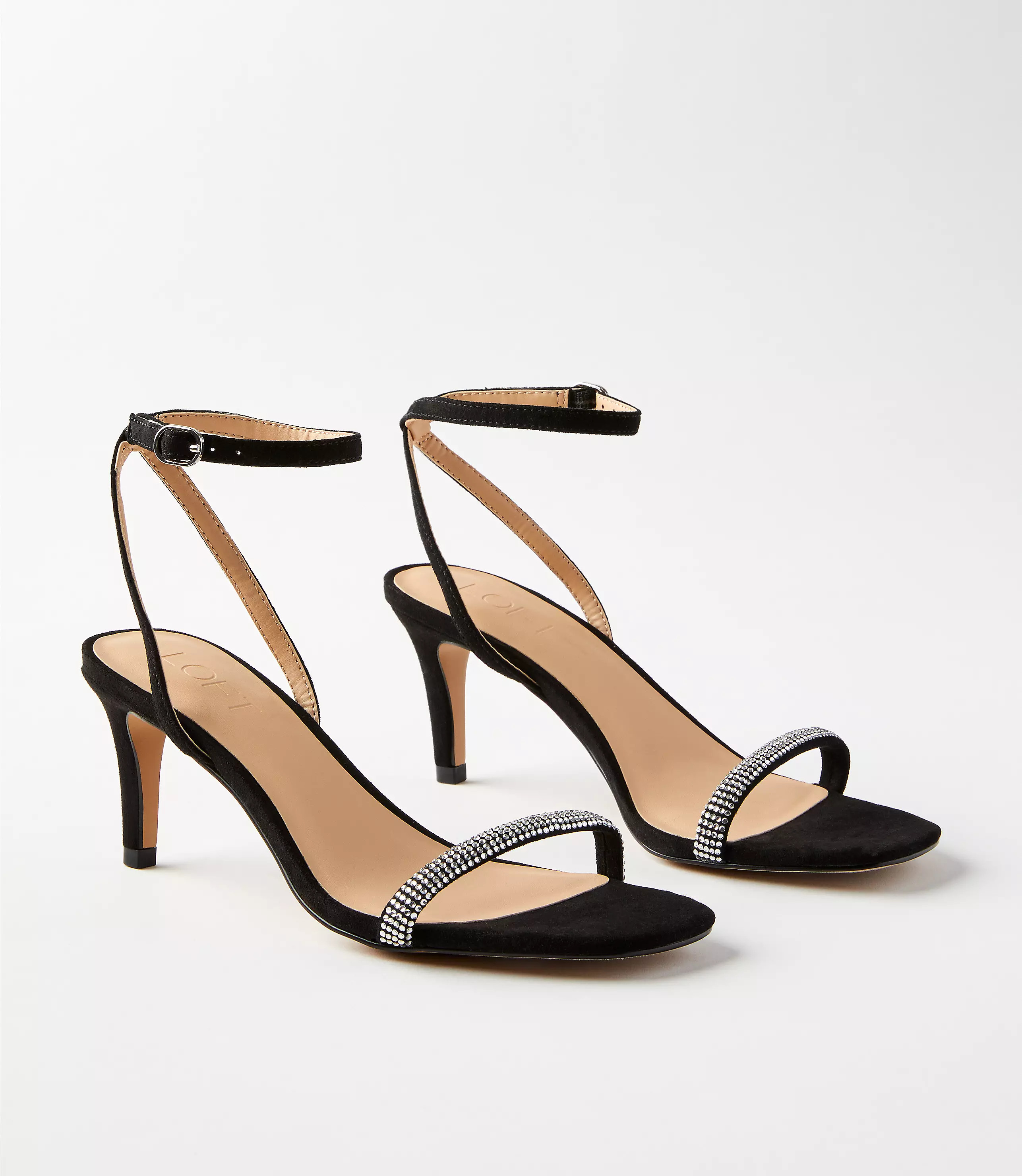 Crystal Ankle Strap Heels | LOFT
