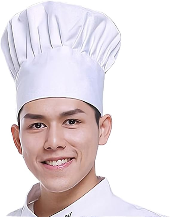 White Chef Hat for Men Women Adults,Elastic Band Adjustable Cotton Chefs Hat Hibachi Chef Works H... | Amazon (US)
