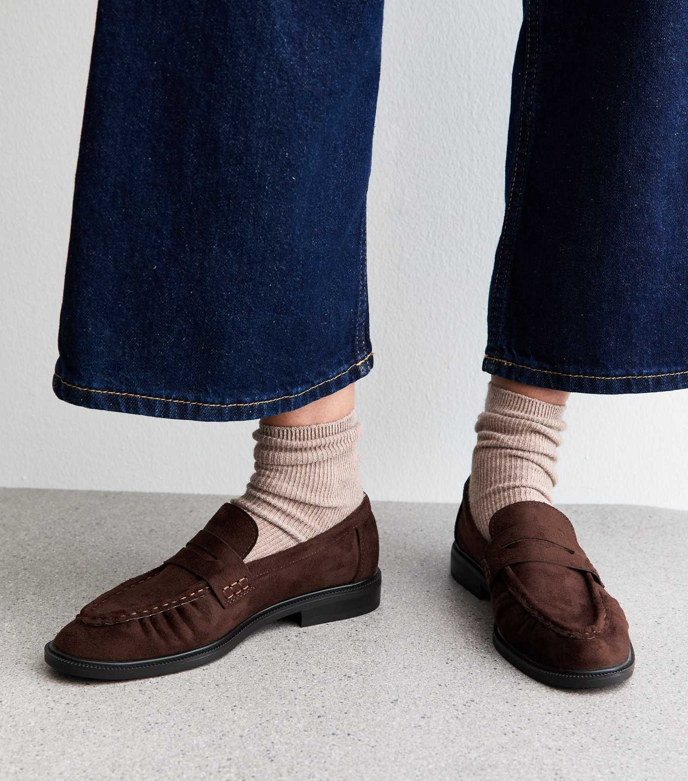Truffle Brown Faux Suede Loafer | New Look | New Look (UK)