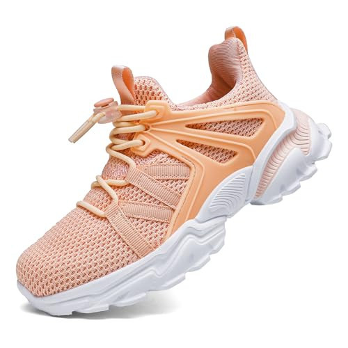 Xingfujie Kids Sneakers for Girls Running Shoes Athletic Cushion Boys Tennis Shoes Fashion Sturdy Pink Sports Size 12.5 Little Kid | Amazon (US)