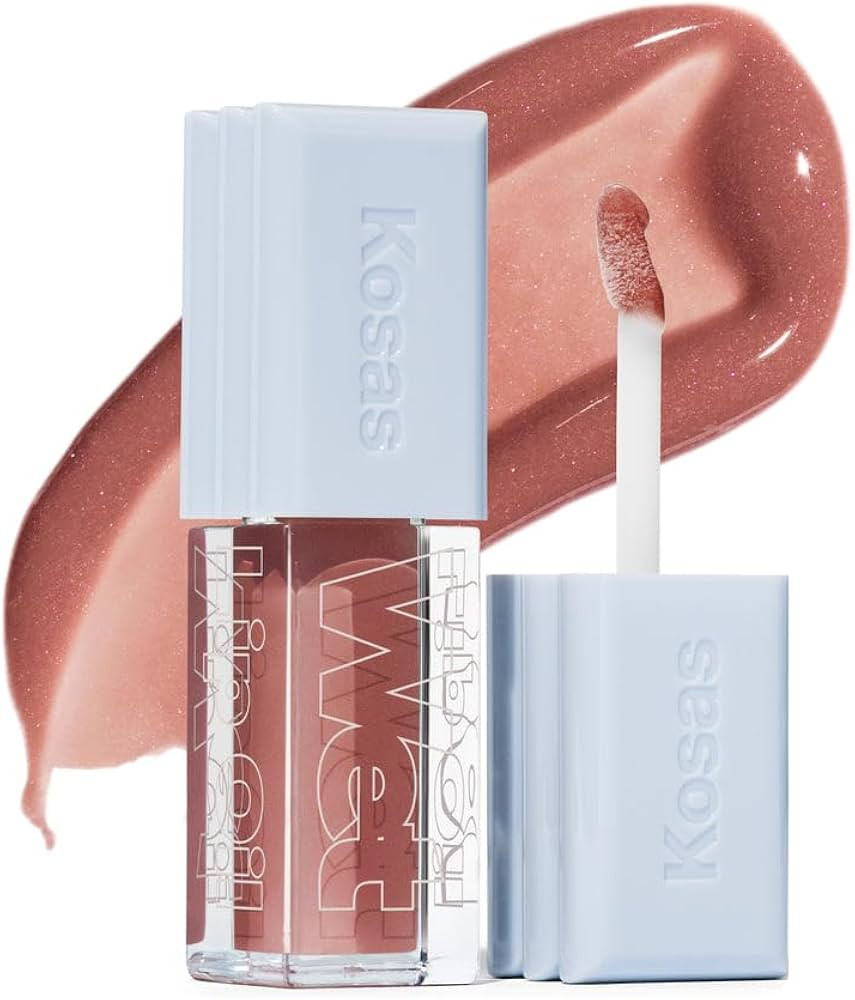 Kosas Wet Lip Oil Gloss - Hydrating Lip Plumping Treatment with Hyaluronic Acid & Peptides, Non-S... | Amazon (US)