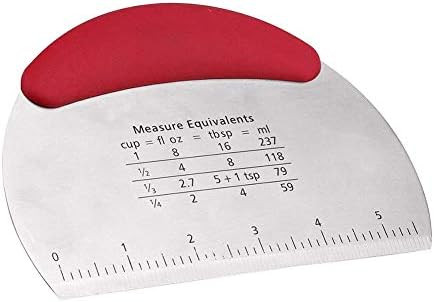 1 pcs Dough Pastry Scraper Chopper/Stainless Steel Dough Scraper Cutter with Ergonomic Rubber Non... | Amazon (US)