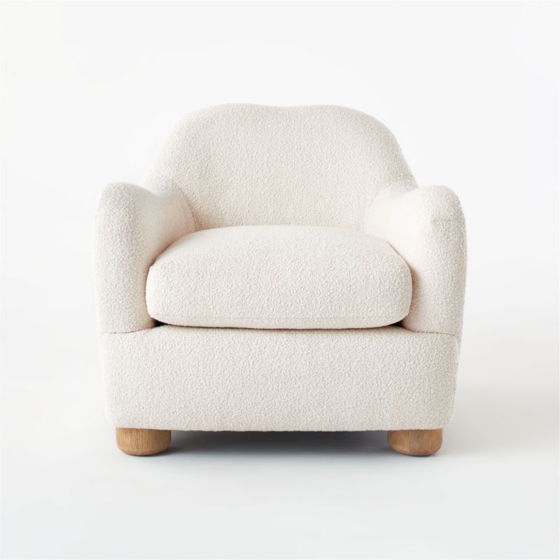 Bacio Cream Boucle Lounge Chair | CB2 | CB2