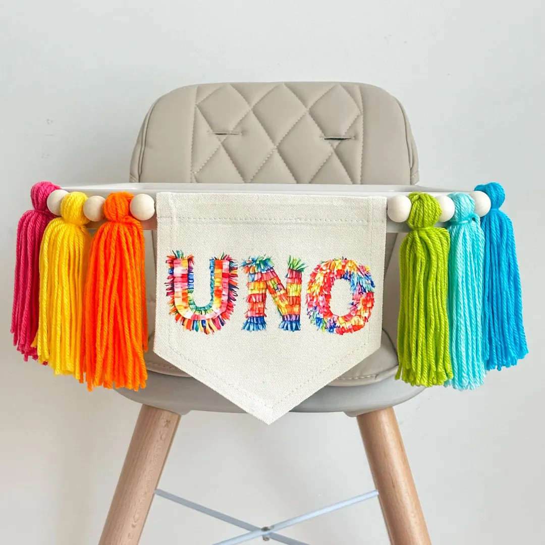 First Birthday Decorations, Uno High Chair Banner, Fiesta Party Decorations, Cinco de Mayo Birthd... | Etsy (Global)