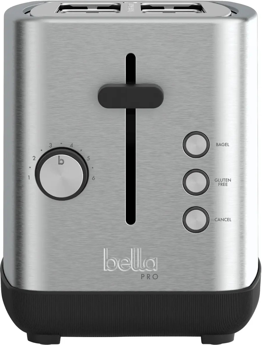 bella PRO - 2-Slice Toaster with Extra Wide Slots - Stainless Steel | Best Buy U.S.