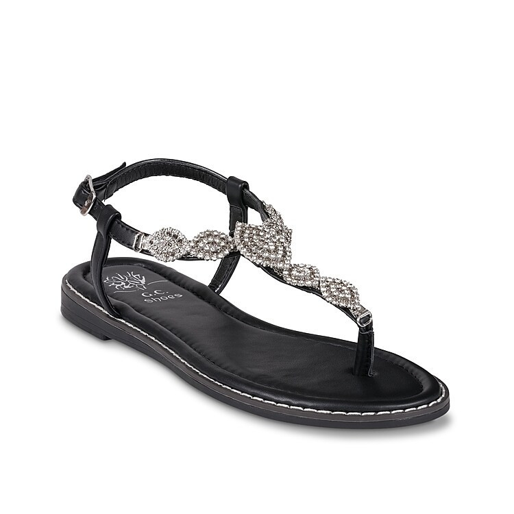 GC Shoes Cali Sandal | Women's | Black | Size 7.5 | Sandals | T-Strap | DSW