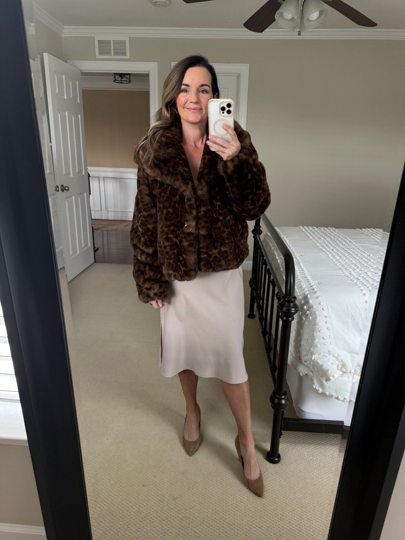 Faux fur jacket from Walmart 