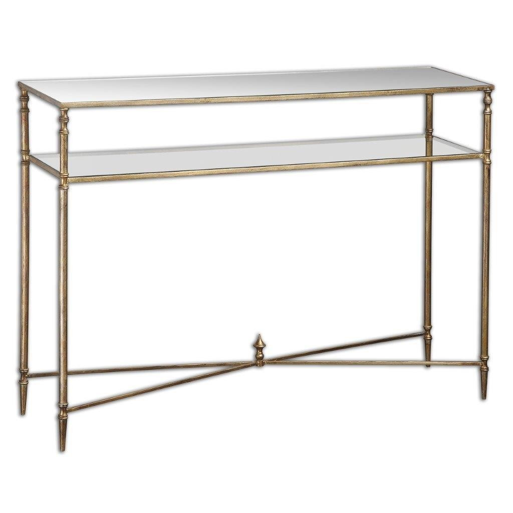 Uttermost Henzler Mirrored Glass Console Table | 1stopbedrooms