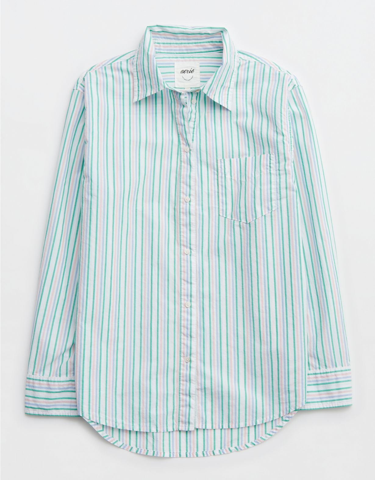 Aerie Long Sleeve Dad Shirt | American Eagle Outfitters (US & CA)