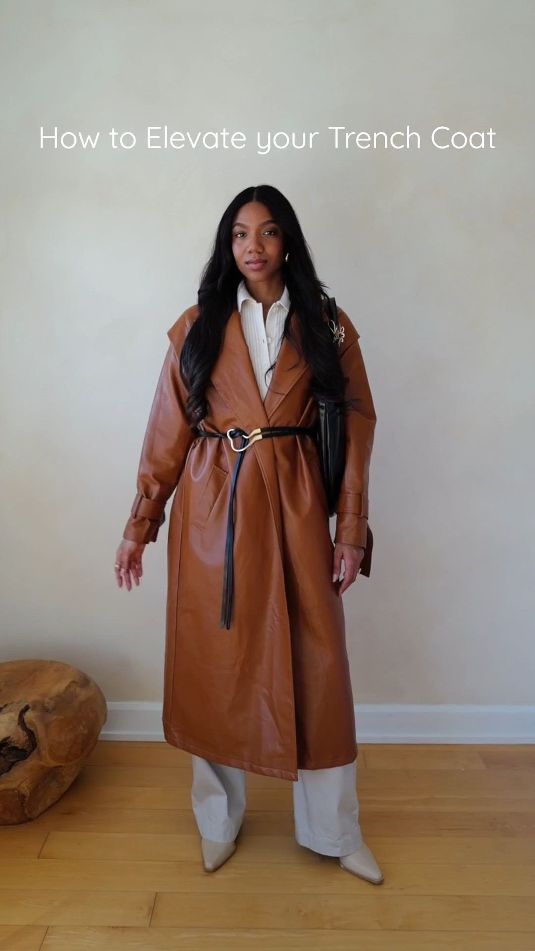 How to elevate a trench coat | trench coat styling | leather trench coat | spring outfit | belts | leopard print belt | statement belts | organic buckle belt | tie belt | beige belt | leopard belt | 

#LTKSeasonal #LTKStyleTip