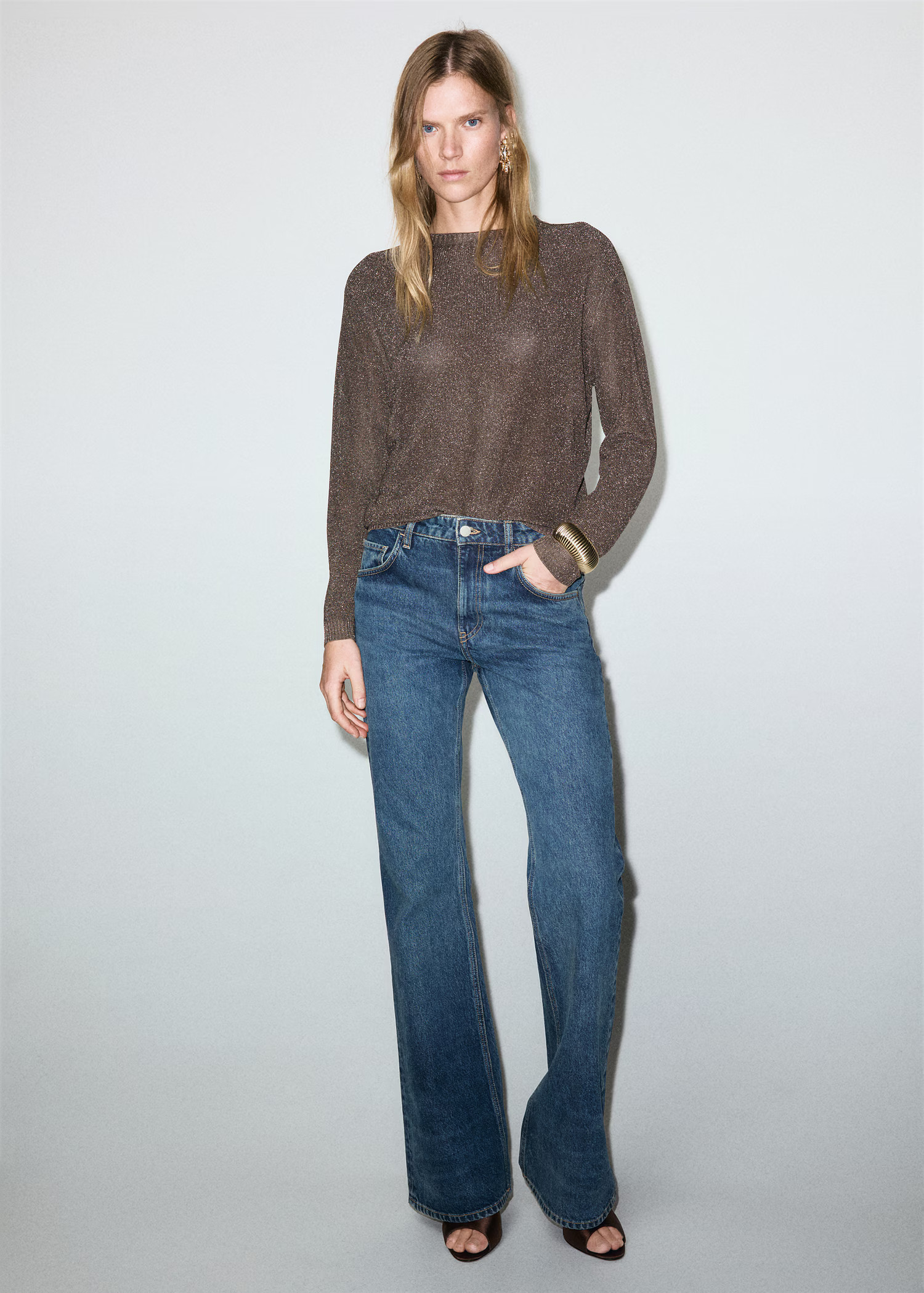 Fine-knit lurex sweater | Mango (US/MX/AU)
