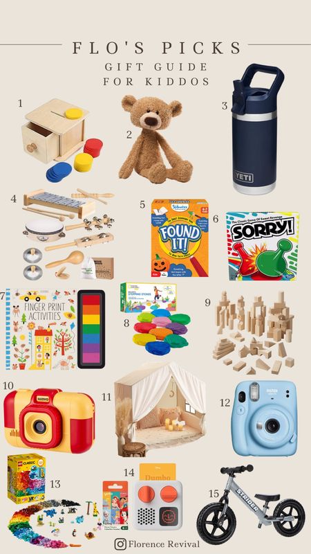 Gift Guide for Kids! A mix of games, activities, and cameras, you can find something for babies, toddlers, and elementary kids here! Check out my website for more suggestions as well as a gift guide full of kids books!

#LTKbaby #LTKfamily #LTKGiftGuide