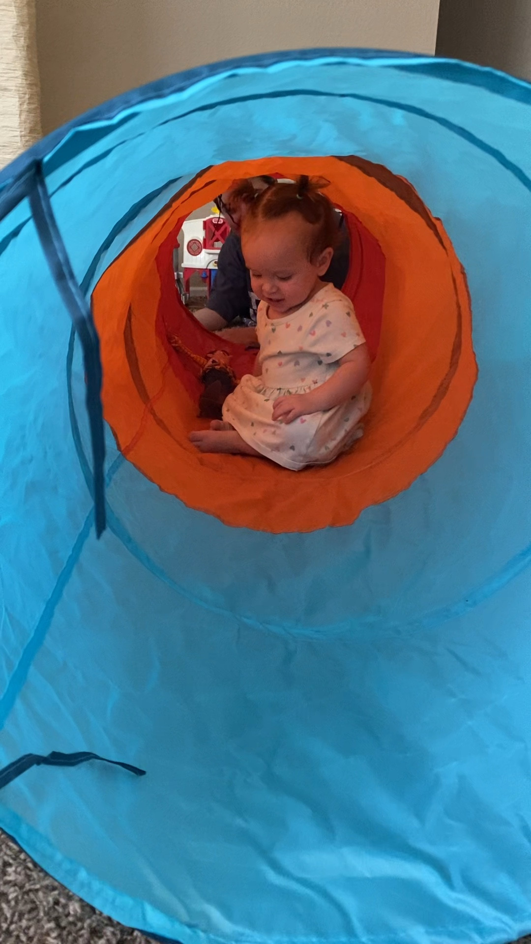 indoor play tunnel 🛝 cami is 13 months old and LOVES it! Great for developing motor skills & just for fun, i even fit in there with her 🙌🏻

#LTKkids