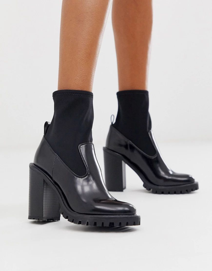 ASOS DESIGN Evolve chunky sock boots in black | ASOS (Global)