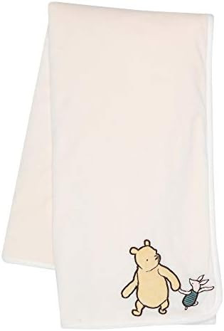 Lambs & Ivy Disney Baby Storytime Pooh Ultra Soft Baby Blanket - White | Amazon (US)