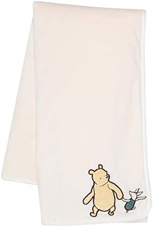 Lambs & Ivy Disney Baby Storytime Pooh Ultra Soft Baby Blanket - White | Amazon (US)