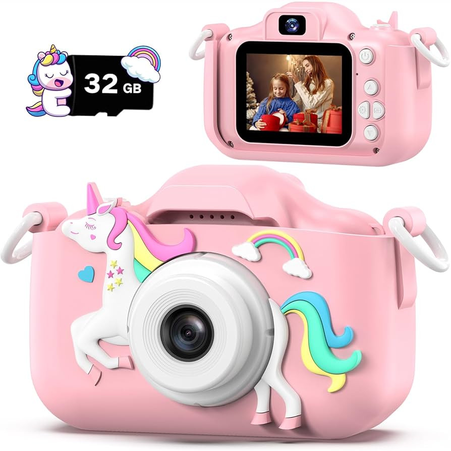 Dwfit Upgrade Selfie Kids Camera, Christmas Birthday Gifts for Boys Girls Age 3-12, HD Kids Digit... | Amazon (US)