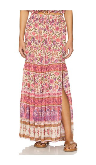 SPELL Elysian Maxi Skirt in Neutral. - size L | Revolve Clothing (Global)