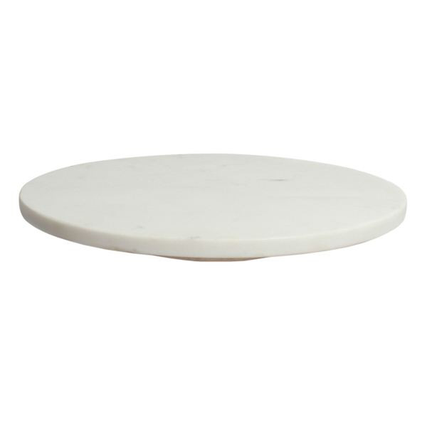 White Marbled Rotating Lazy Susan | At Home