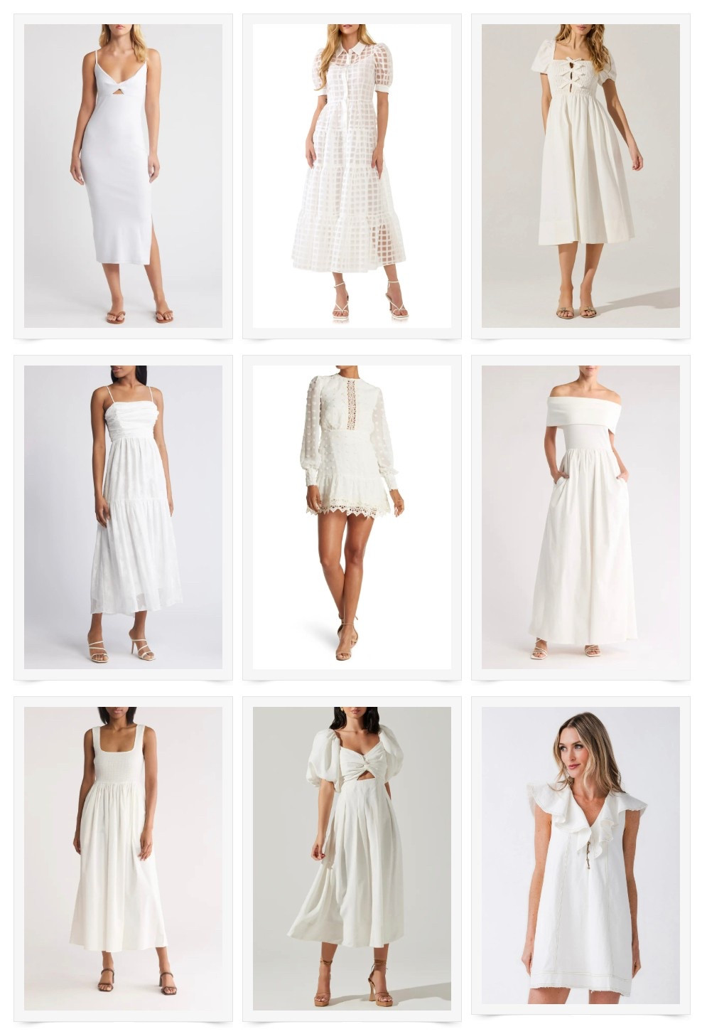 I’m a sucker for a great white dress. So many pretty options. 