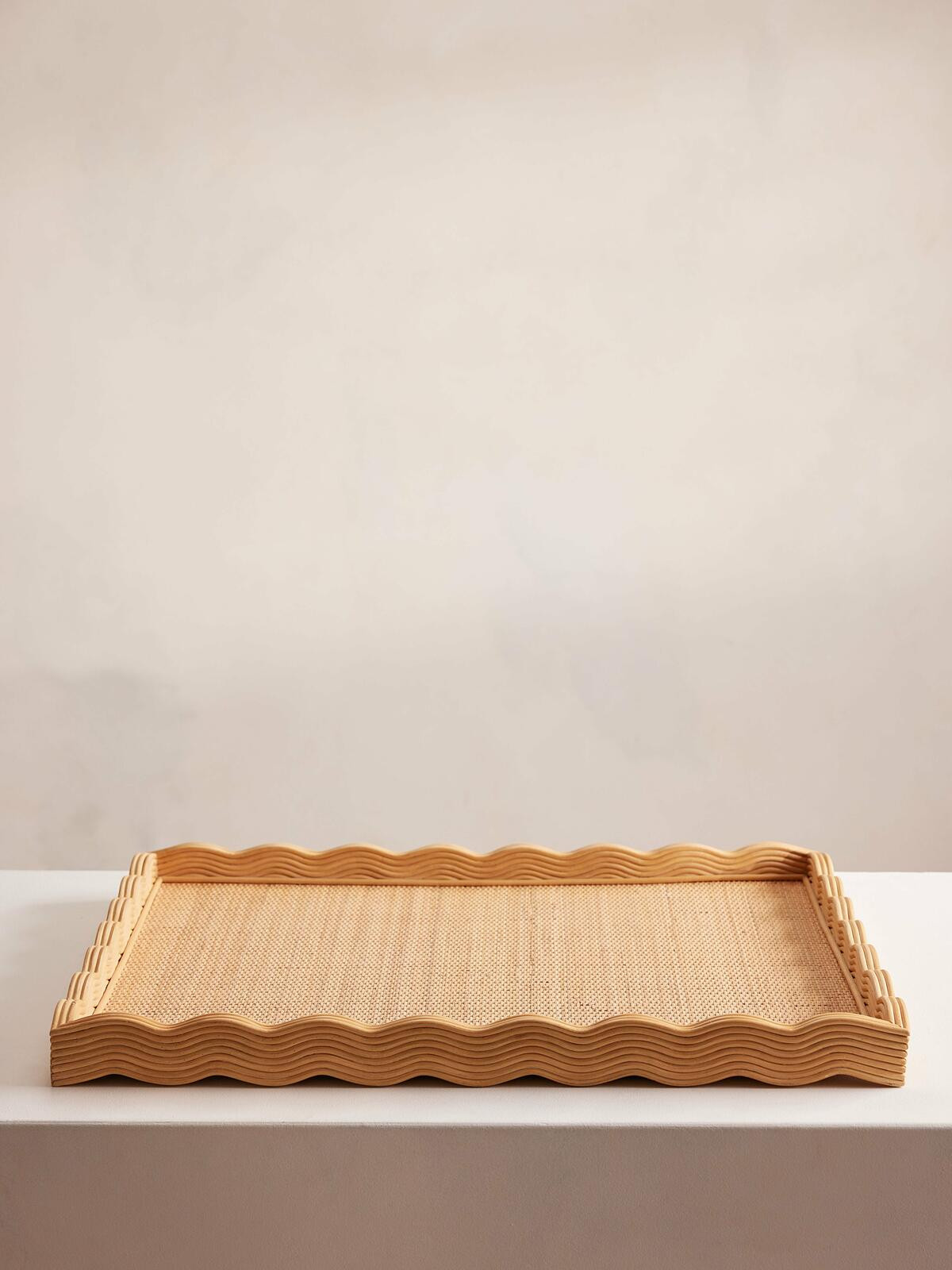 Pangbourne Rattan Ottoman Tray, Large | Soho Home Ltd