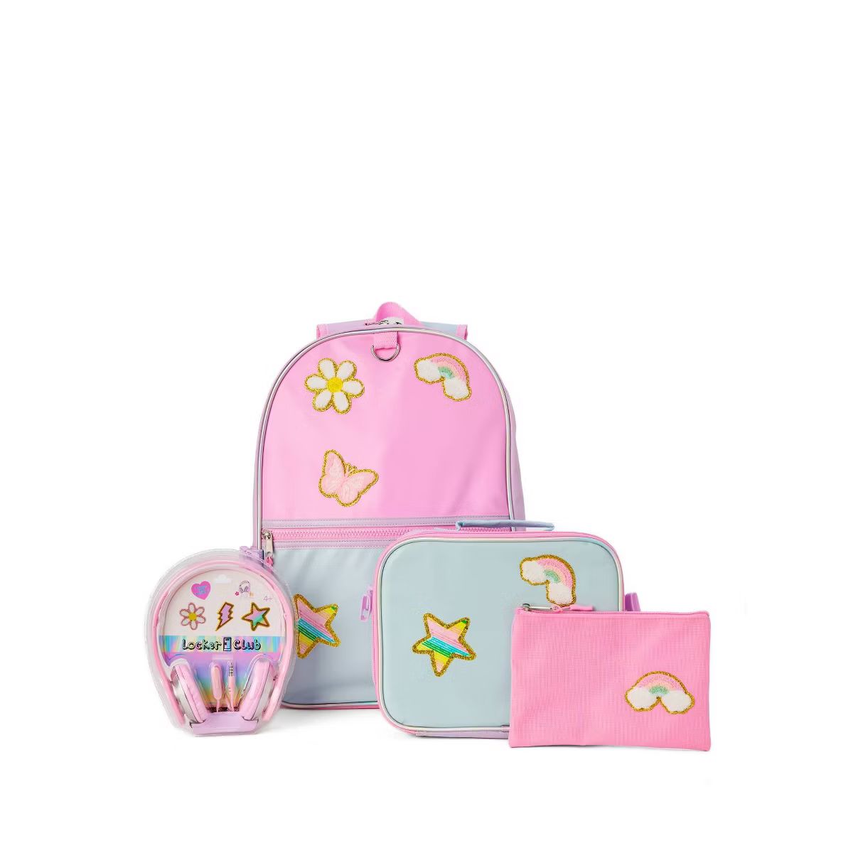 Locker Club Kids' 17" Backpack with Headphone Set - Terry Patches | Target