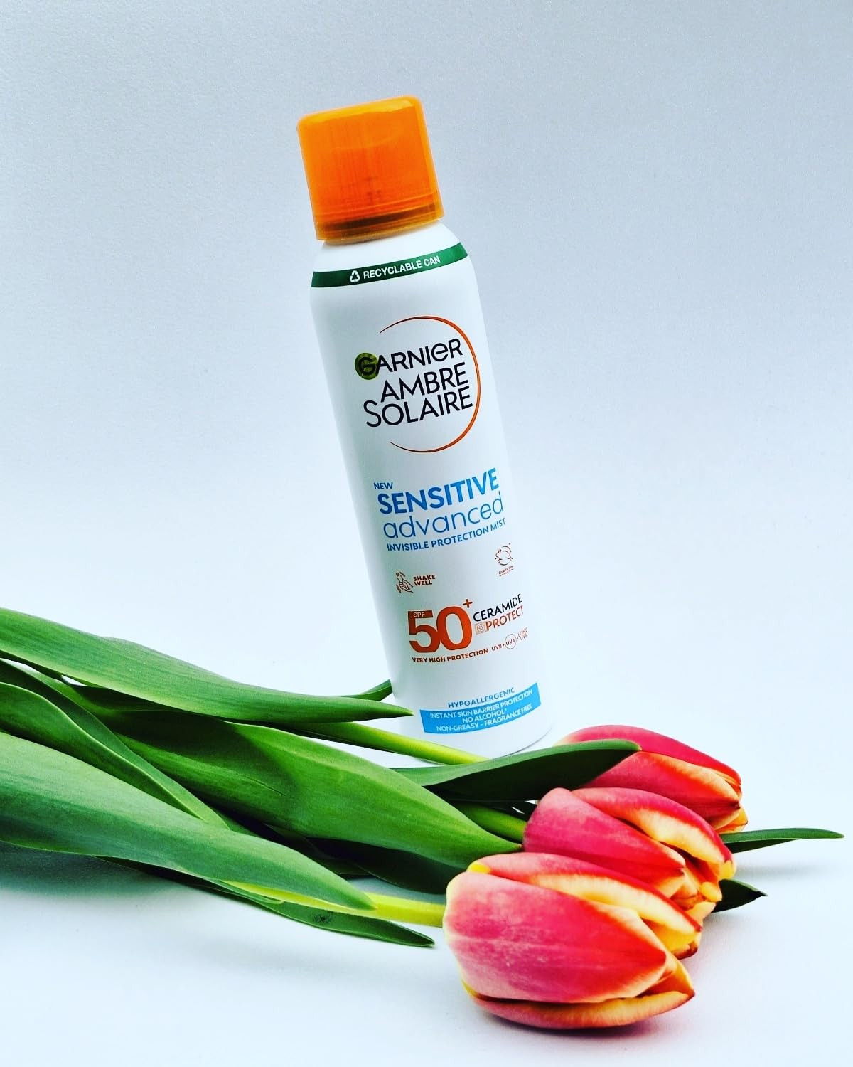 Garnier Ambre Solaire Sun Cream Spray SPF 50+ Sensitive Advanced Dry Mist, Water Resistant & Non ... | Amazon (UK)