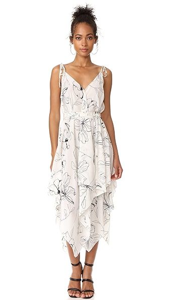 Diane von Furstenberg Sleeveless New Scarf Hem Midi Dress | Shopbop