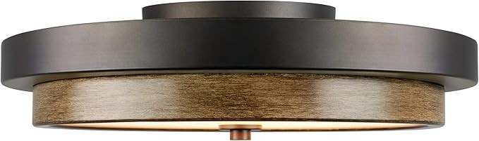 Kira Home Hermosa 14" Modern Semi Flush Mount Ceiling Light, Integrated 24W LED + Round Glass Dif... | Amazon (US)