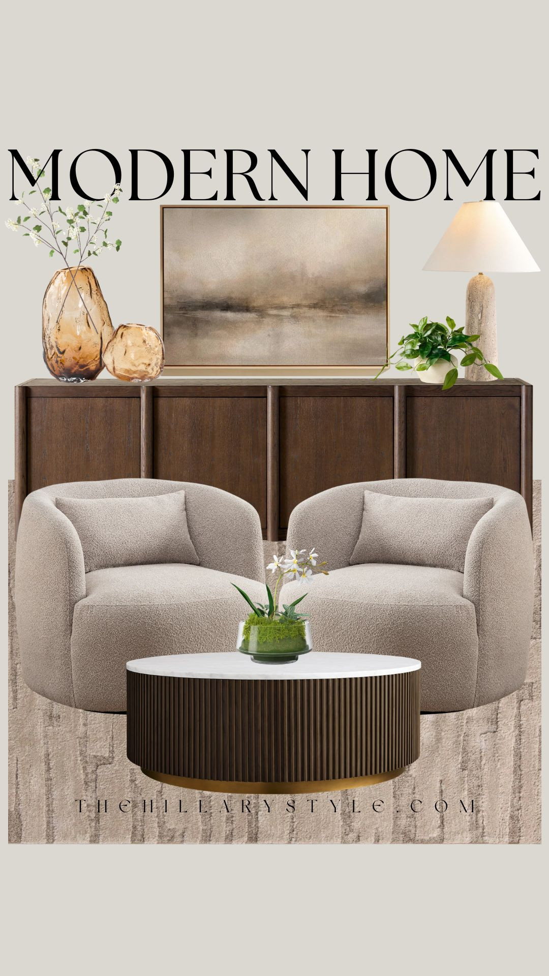 Organic Modern Living Room: Warm Minimalist Home Decor Inspo

Create a calm, warm minimalist sanctuary with this organic modern living room design. This 2026 trend focuses on layered textures and earthy neutrals like oat, sand, and mushroom. We’ve paired a clean console from CB2 with a sculptural coffee table from Arhaus and chic accent seating from Wayfair.

To soften the look, add artisan-inspired decor from Etsy, a timeless Pottery Barn lamp, and H&M Home vases. Don't forget a touch of biophilic design with greenery from Target to bring the outdoors in. This look is all about quiet luxury and intentional, sustainable styling.

#TheHillaryStyle #OrganicModern #WarmMinimalism #LivingRoomInspo #LTKhome #PinterestHome #NeutralDecor #ModernOrganic #CozyMinimalism #InteriorDesign2026 #HomeDecorTrends #BiophilicDesign #Arhaus #CB2 #WayfairAtHome #EtsyHome #PotteryBarn Style 

 

#LTKmomlife #LTKSeasonal #LTKHome