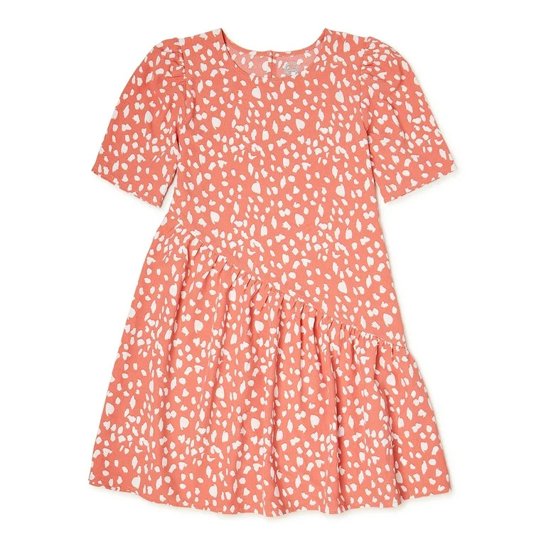 Wonder Nation Girls Asymmetrical Dress, Sizes 4-18 & Plus | Walmart (US)