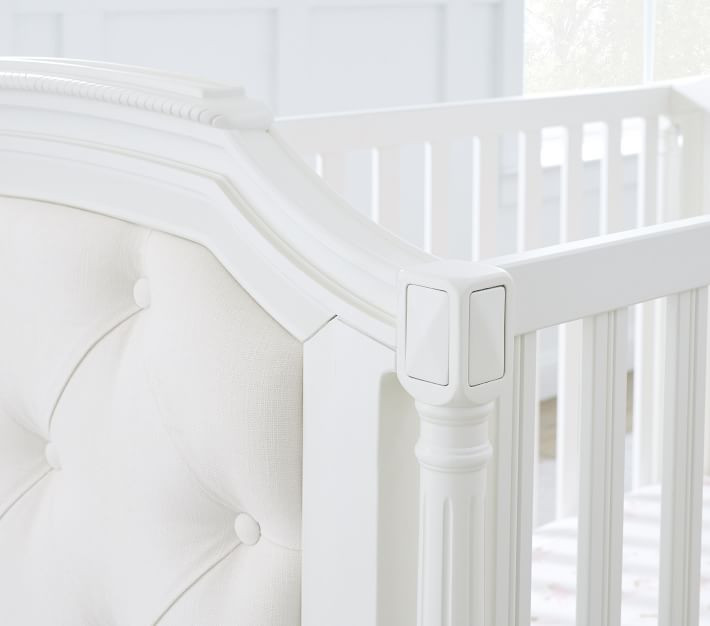 Blythe Upholstered Convertible Crib | Pottery Barn Kids