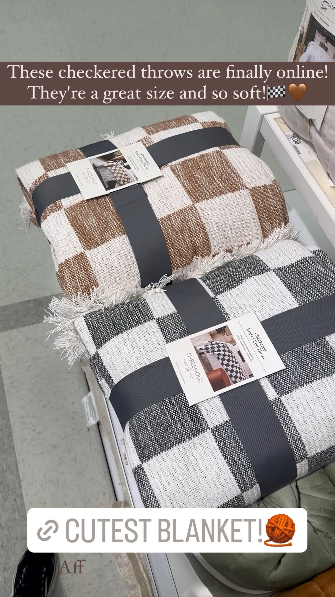 These checkered throws from target are perfect for fall! Put them at the end of your bed or toss them on your sofa. Great size, so soft, and well priced!
.................
Fall blanket, anthro dupe, Anthropologie dupe, target fall blanket, fall new arrival, fall finds, fall home decor, fall bedroom decor, fall living room decor, fall blankets under $100, teacher gift ideas, gifts for her, housewarming gifts, birthday gifts, cozy gifts, Homebody gifts, cozy fall finds, Amazon finds, checkered throw, checkered blanket, checker throw, checker blanket, checkers, checkered home decor

#LTKfamily #LTKhome #LTKkids