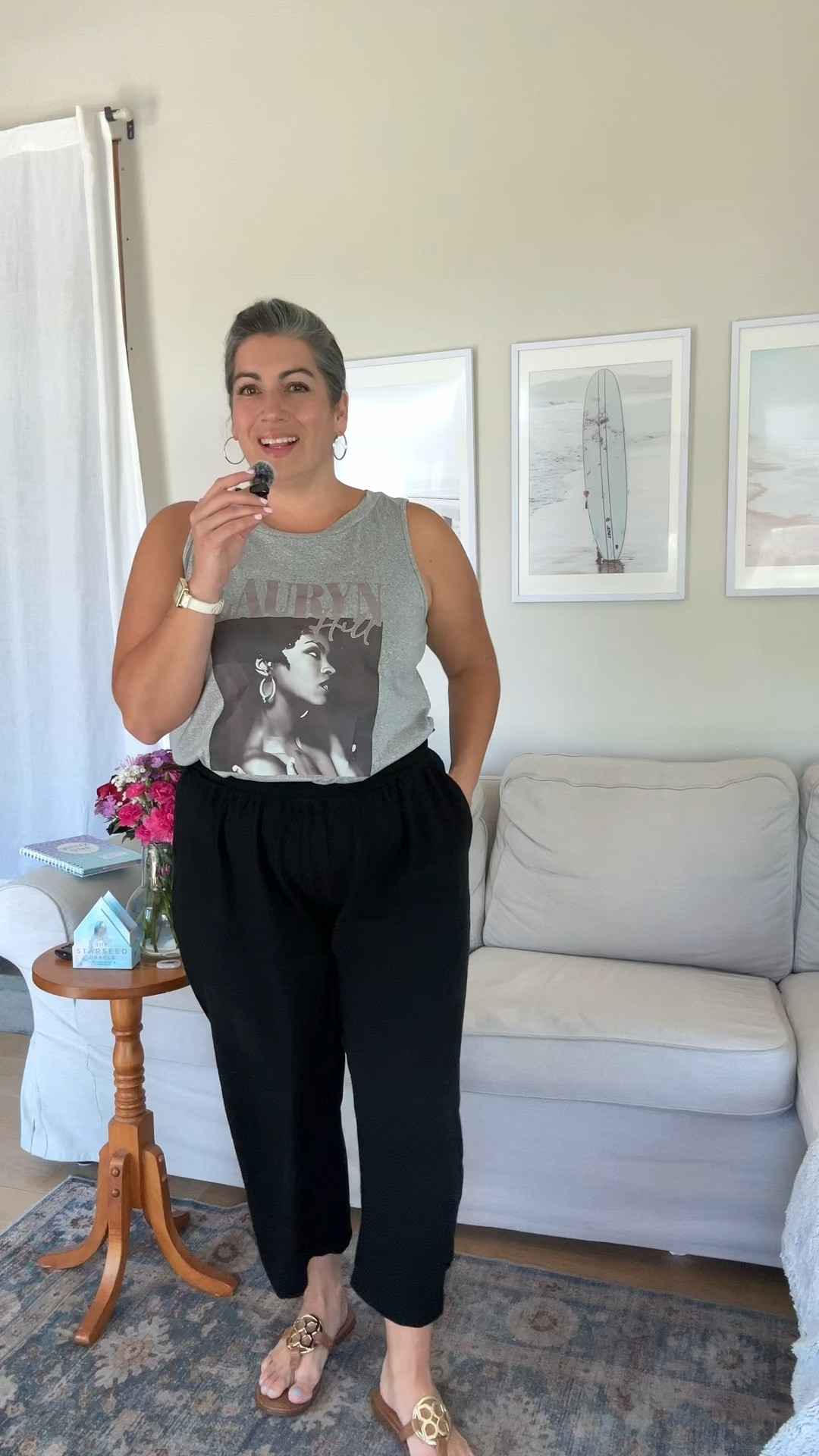 These are the perfect summer pants! Petite friendly - ankle length, soooo comfy, pockets. I love in them! Sizes S-XXL offered in many colors. And any Lauryn Hill fans out there might want to grab this tank! Comes in sizes L - 4XL 🙌🏽

#LTKOver40 #LTKMidsize #LTKootd