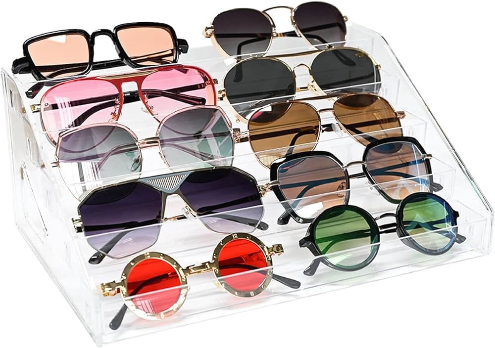 LoengMax Sunglasses Organizer -Nail Polish Organizer - Clear Eyeglasses Display - Eyeglasses Stor... | Amazon (US)
