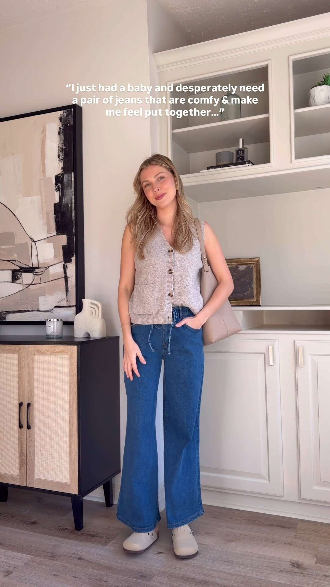 Stretchy jeans perfect for postpartum!  

 #LTKootd #LTKFindsUnder50 #LTKFindsUnder100