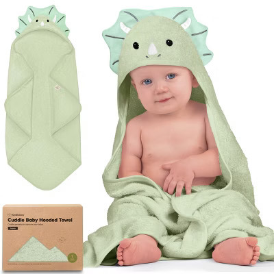 KeaBabies Cuddle Baby Hooded Towel, Organic Baby Bath Towel, Hooded Baby Towels, Baby Beach Towel for Newborn, Kids (Triceratops, Regular) | Target