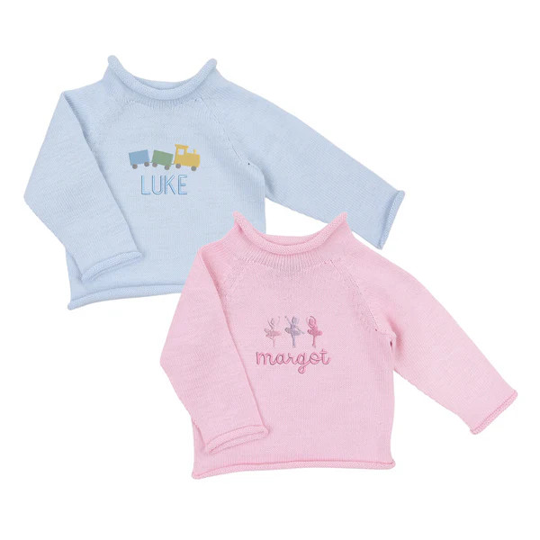 Rollneck Sweater with Full Chest Motif | Rainey Laine