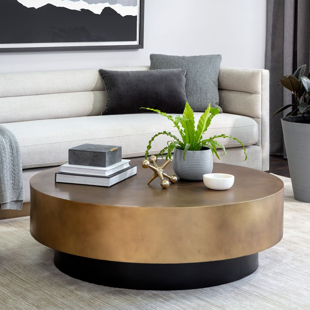Modern Gold Steel Coffee Table | West Elm (US)